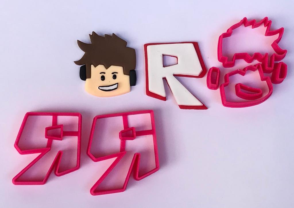 Cortador Modular Pasta Roblox Jogo Game Logo 5cm